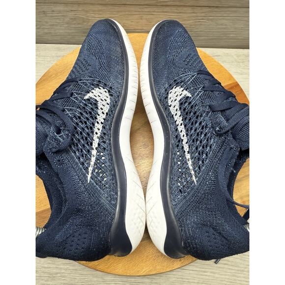 Nike Free RN Flyknit College Navy/White - 942838 400 Men’s 7.5 - Picture 6 of 11